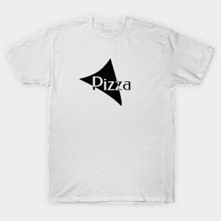 Word Pizza, Pizza Slice, Minimalistic T-Shirt